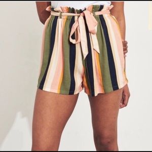 hollister paper bag shorts high rise tie sm